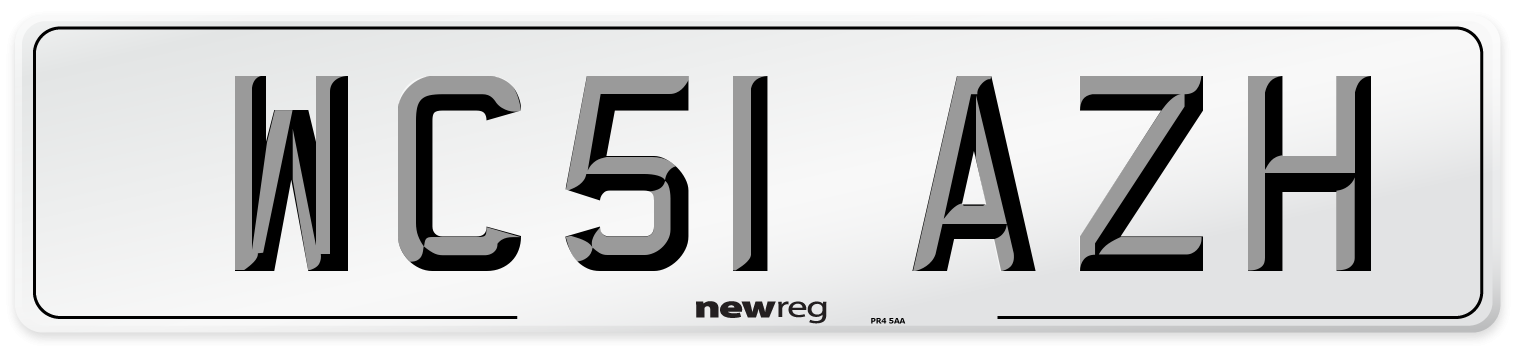 WC51 AZH Number Plate from New Reg